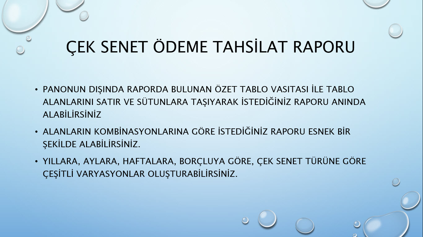 Logo Go 3 Kullananlar İşletme Yöneticileri İçin Haftalık Ödeme Tahsilat Raporu Excel Ortamında - Ozan Bilgisayar Ticari Yazılım Danışmanlık