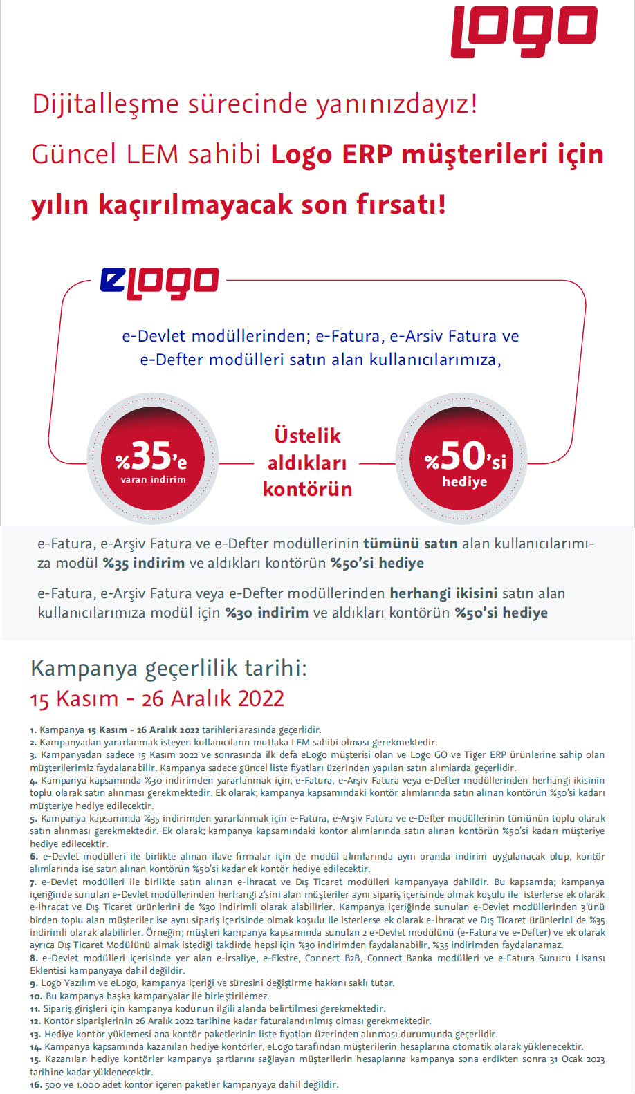 Logo Mevcut Erp Müşterisine e-Çözüm Kampanyası - Ozan Bilgisayar Ticari Yazılım Danışmanlık Diyarbakır Logo Bayisi
