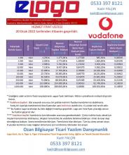 eLogo Fiyat Listesi Normal Müşteri ve Vodafone Bayileri İçin - Ozan Bilgisayar Ticari Yazılım Danışmanlık